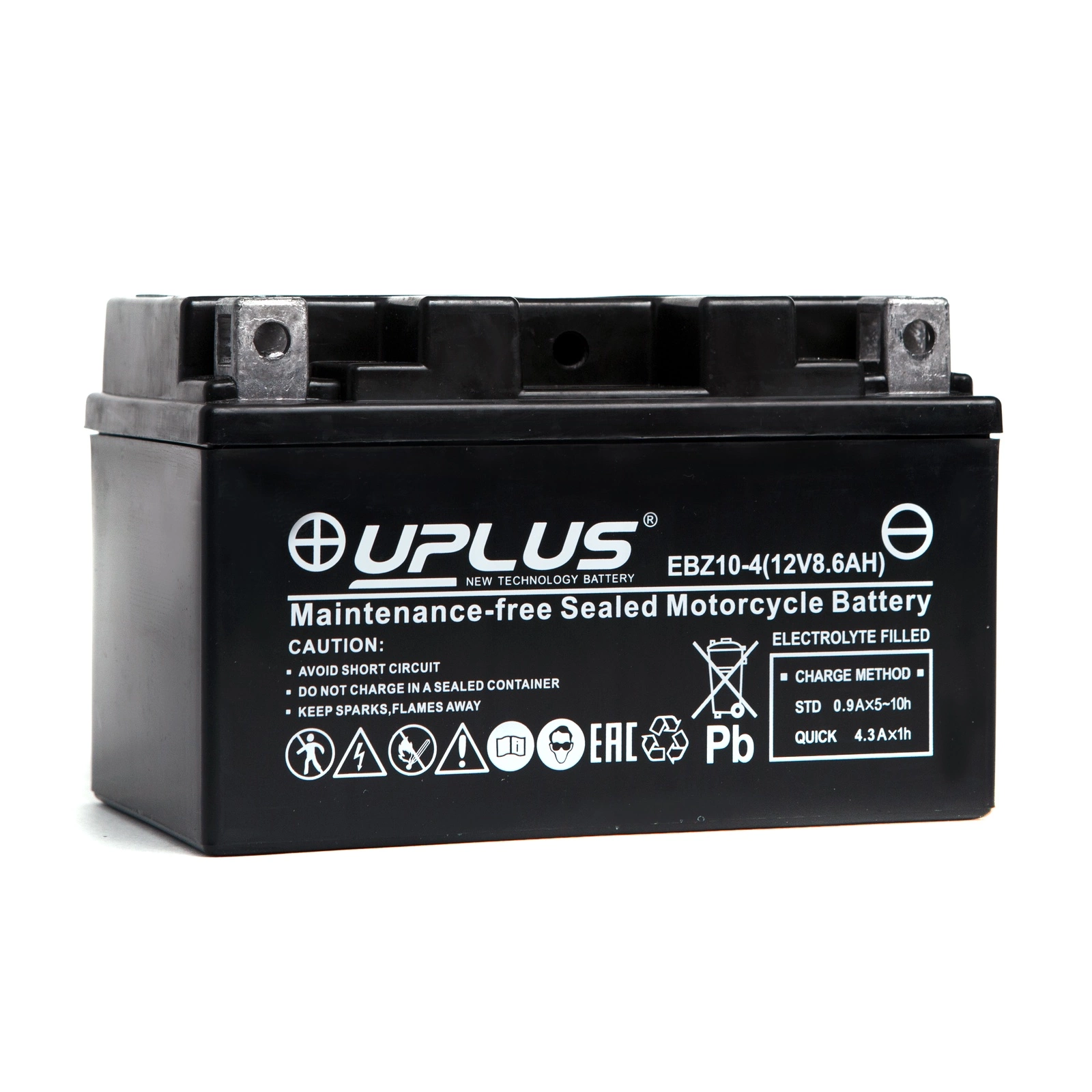 Аккумулятор UPLUS Super Start High Performance AGM\VRLA Battery (Factory activated) EBZ10-4 12V/8.6Ач