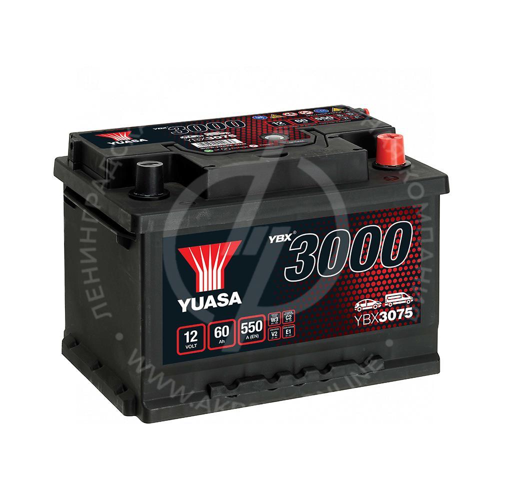 Аккумулятор YUASA SMF Batteries YBX3075 6СТ-60.0 (EUR)