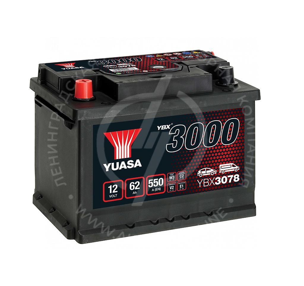 Аккумулятор YUASA SMF Batteries YBX3078 6СТ-62.1 (EUR)