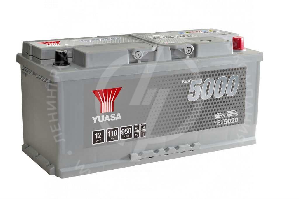 Аккумулятор YUASA EFB Start Stop Plus Batteries YBX5020 6СТ-110.0 (EUR)