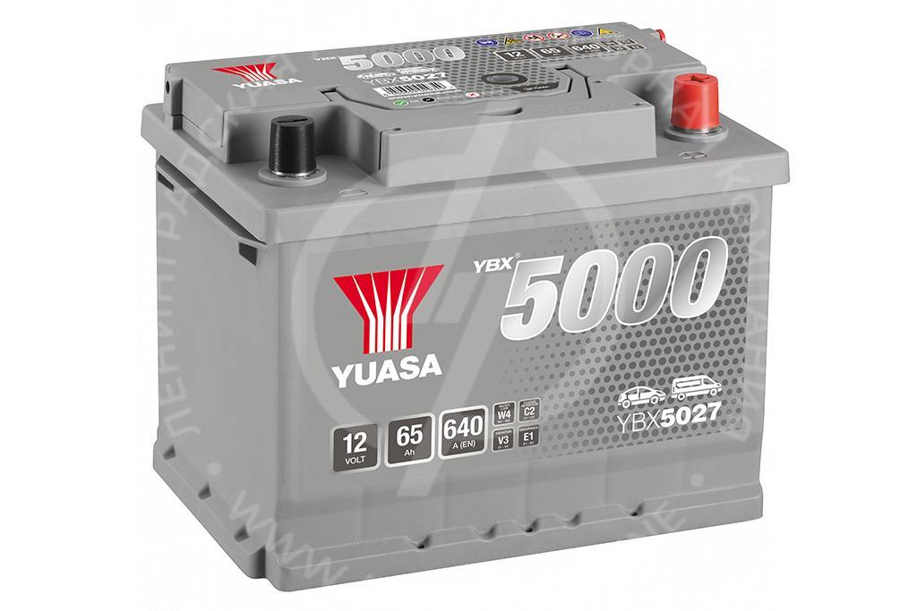 Аккумулятор YUASA EFB Start Stop Plus Batteries YBX5027 6СТ-65.0 (EUR)