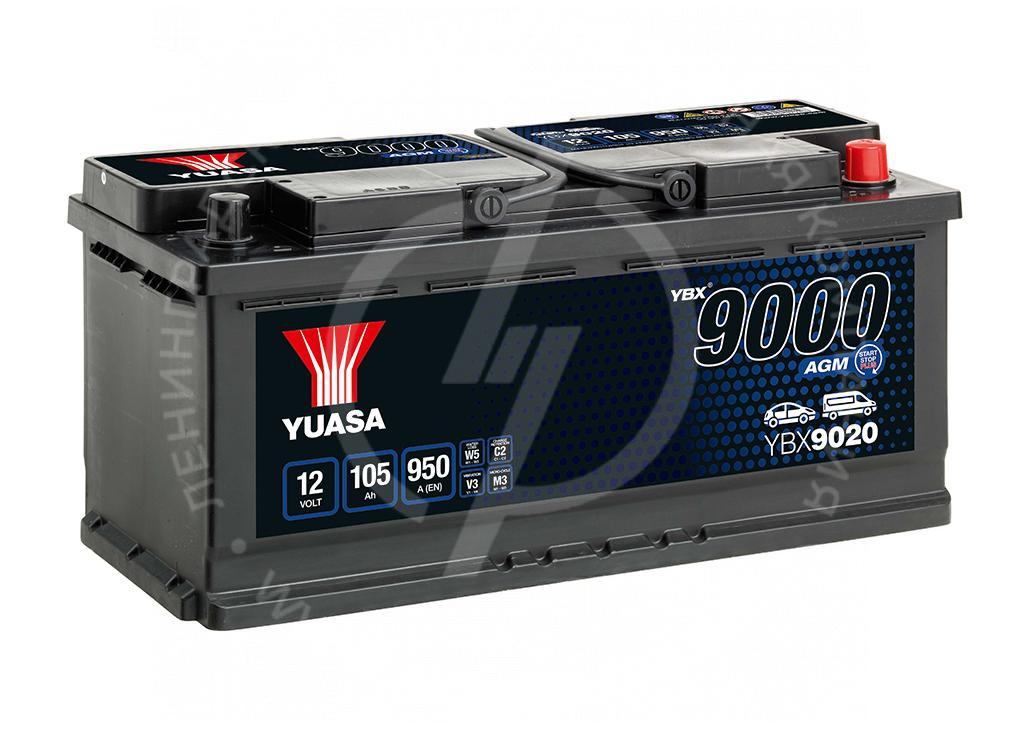 Аккумулятор YUASA AGM Start Stop Plus Batteries YBX9020 6СТ-105.0