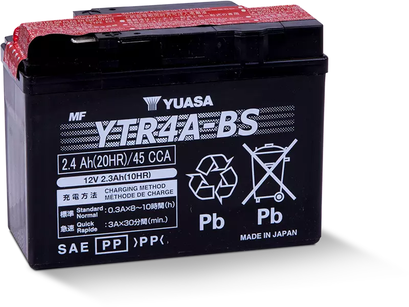 Аккумулятор YUASA Maintenance Free VRLA Motorcycle Batteries YTR4A-BS(CP) 12V/2.3Ач