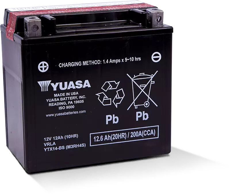 Аккумулятор YUASA Maintenance Free VRLA Motorcycle Batteries YTX14-BS(CP) 12V/12Ач
