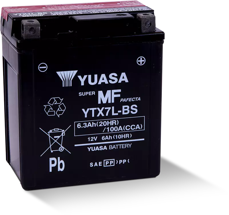 Аккумулятор YUASA Maintenance Free VRLA Motorcycle Batteries YTX7L-BS(CP) 12V/6Ач