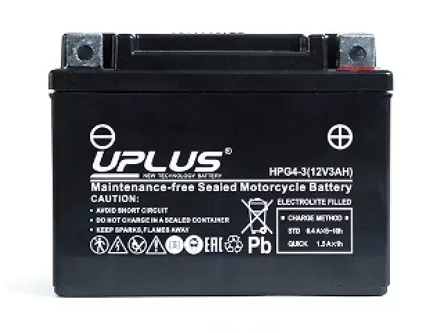 Аккумулятор UPLUS Nano Gel AGM\VRLA Battery (Factory activated) HPG4-3 12V/3Ач