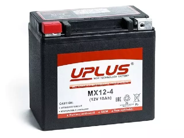 Аккумулятор UPLUS POWERSPORT AGM\VRLA Battery (Factory activated) MX12-4 12V/10Ач