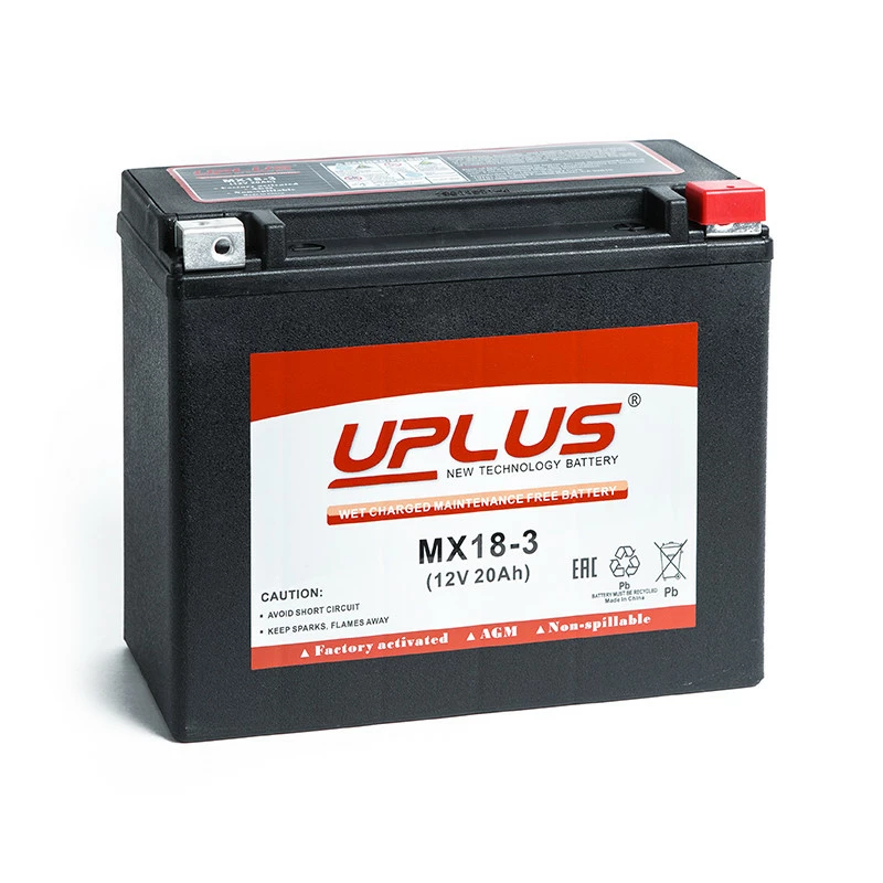 Аккумулятор UPLUS POWERSPORT AGM\VRLA Battery (Factory activated) MX18-3 12V/20Ач