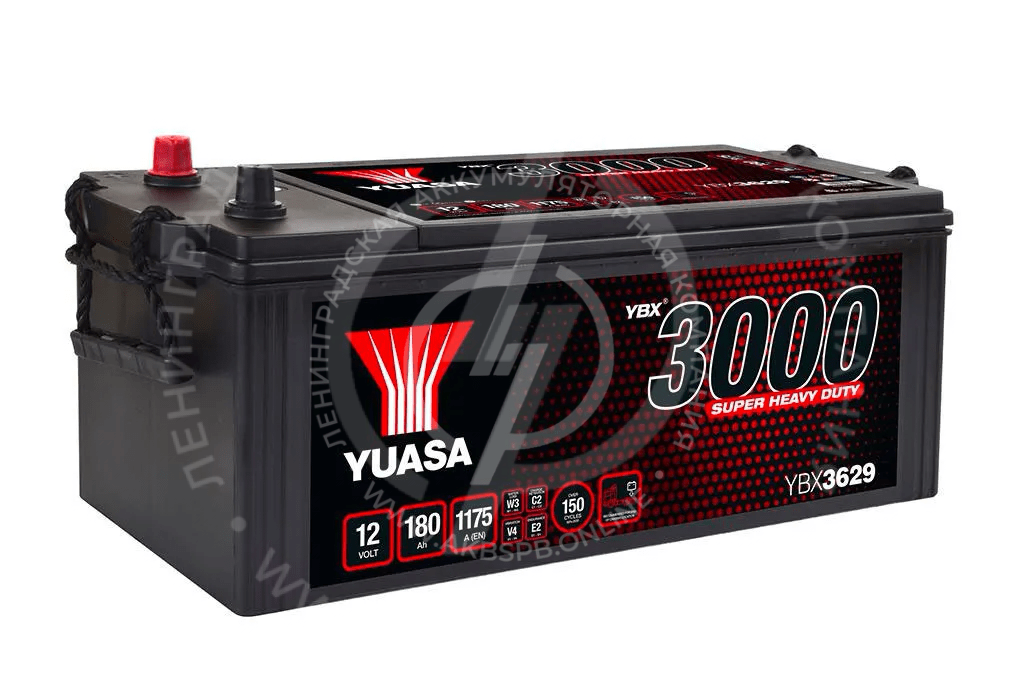 Аккумулятор YUASA SMF Batteries YBX629 6СТ-180.0 (EUR)