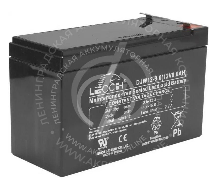 Leoch DJW12-9 12V/9Ач аккумулятор для ИБП
