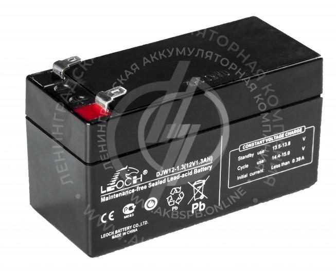Leoch DJW12-1.3 12V/1.3Ач аккумулятор для ИБП