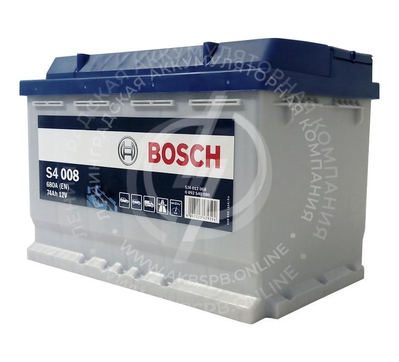 Аккумулятор BOSCH S4 Silver 6CT-74.0 S40080