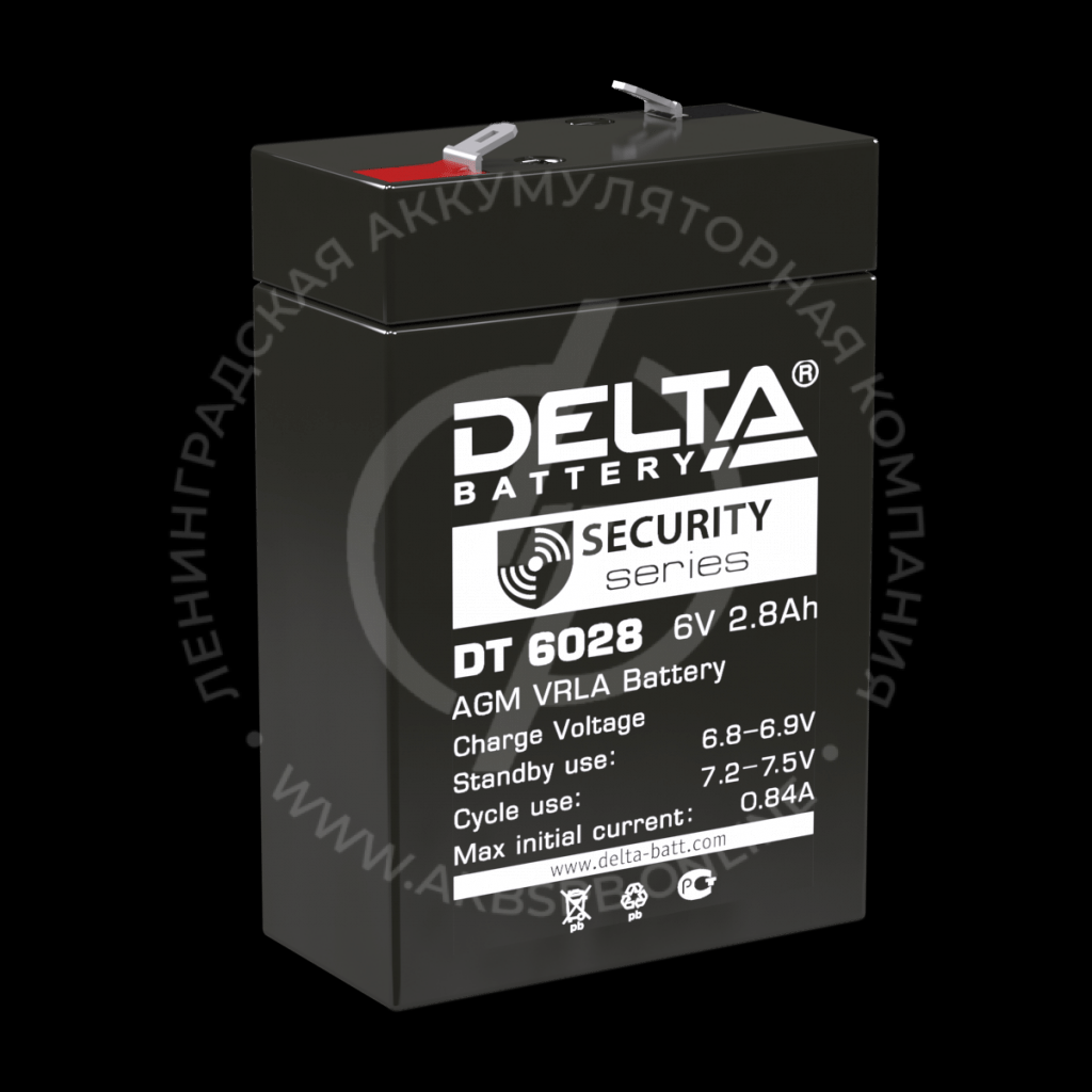 Delta DT 6028 6V/2.8Ач аккумулятор для слаботочных систем