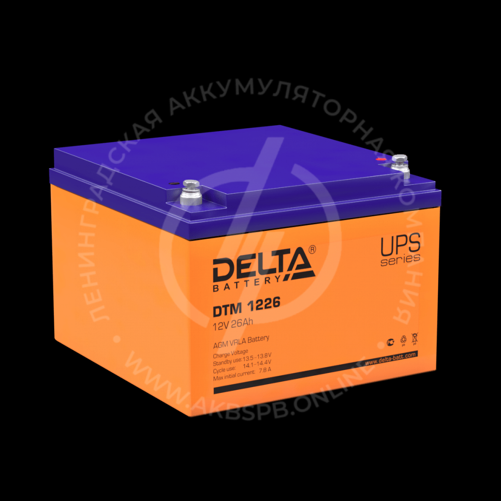 Delta DTM 1226 12V/26Ач универсальный аккумулятор